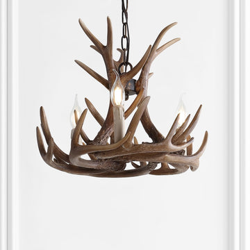 Rudolph Adjustable Resin Antler LED Chandelier - JONATHAN Y
